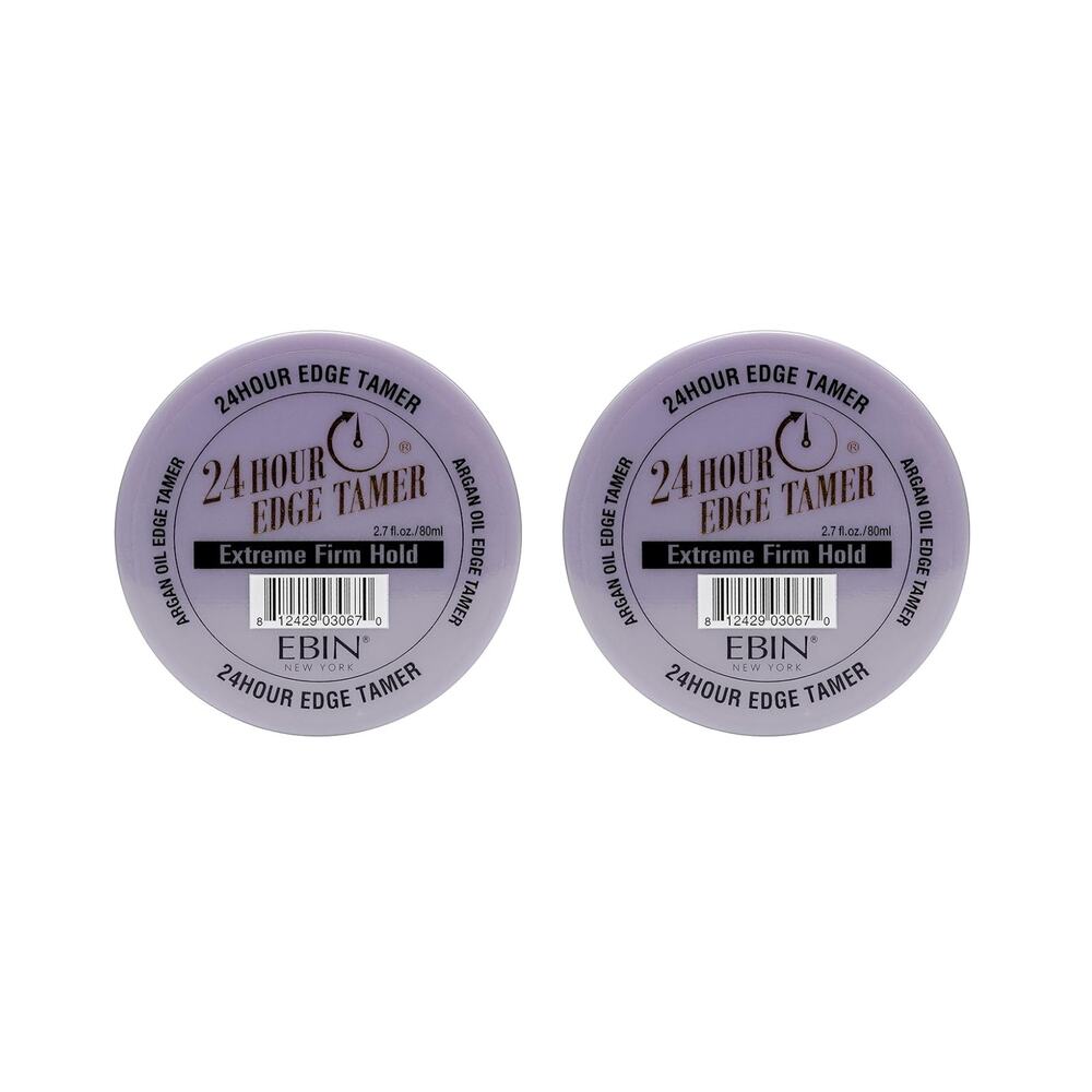 2 Pack EBIN NEW YORK 24 Hour Edge Tamer Extreme Firm Hold 2.7 oz each